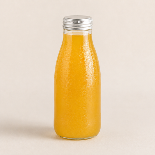 Golden Citrus Juice Bottle